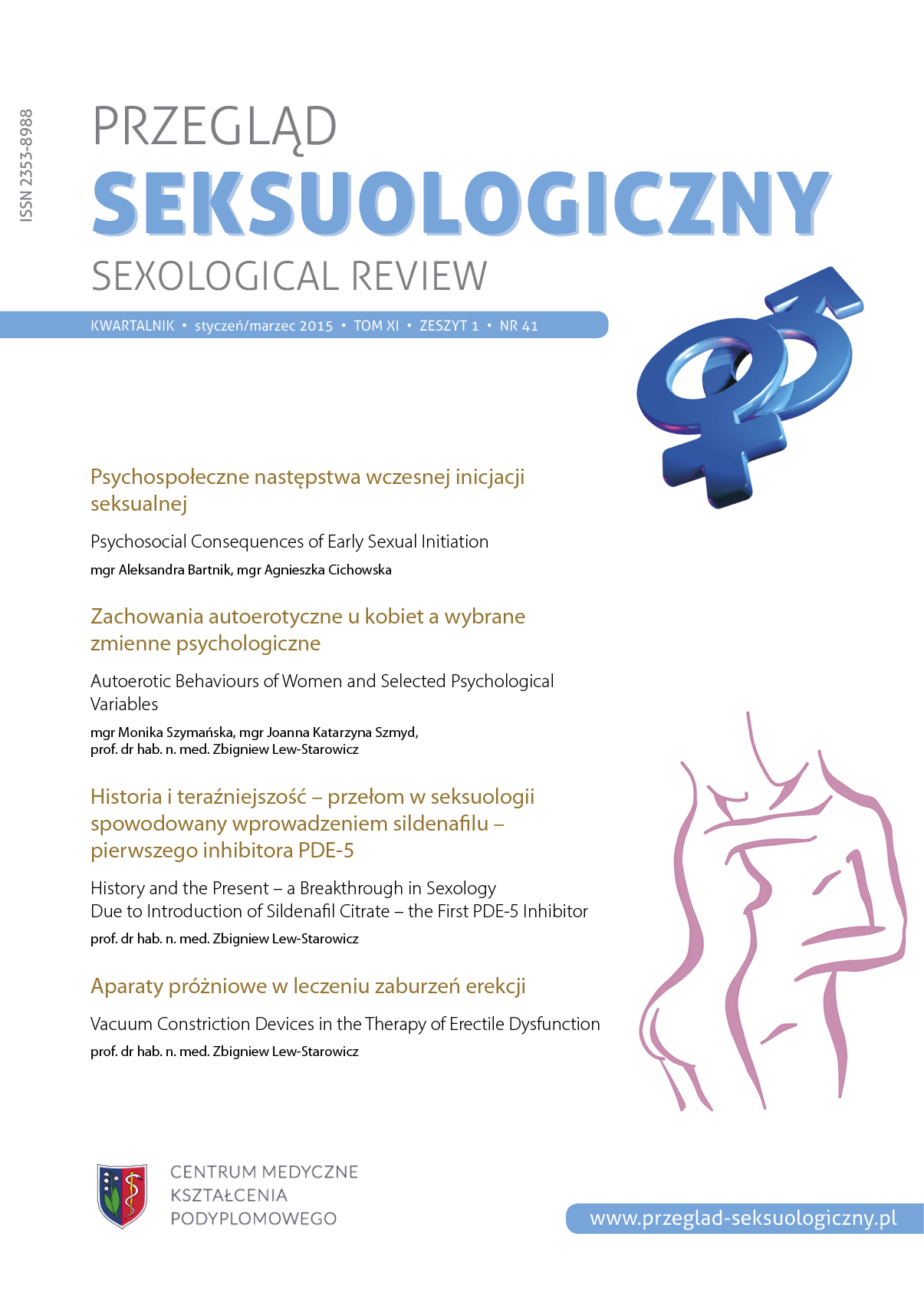 Autoerotic Behaviours of Women and Selected Psychological Variables Cover Image