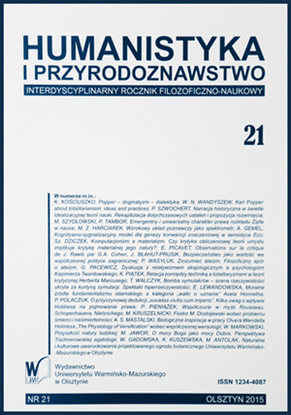 The Discussion with Relativism in Axiology in Context of Kazimierz Twardowski's Psychologism Cover Image