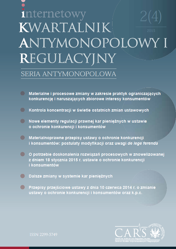 Changes in substantive and procedural provisions on practices restricting competition and practices infringing collective consumer interests Cover Image