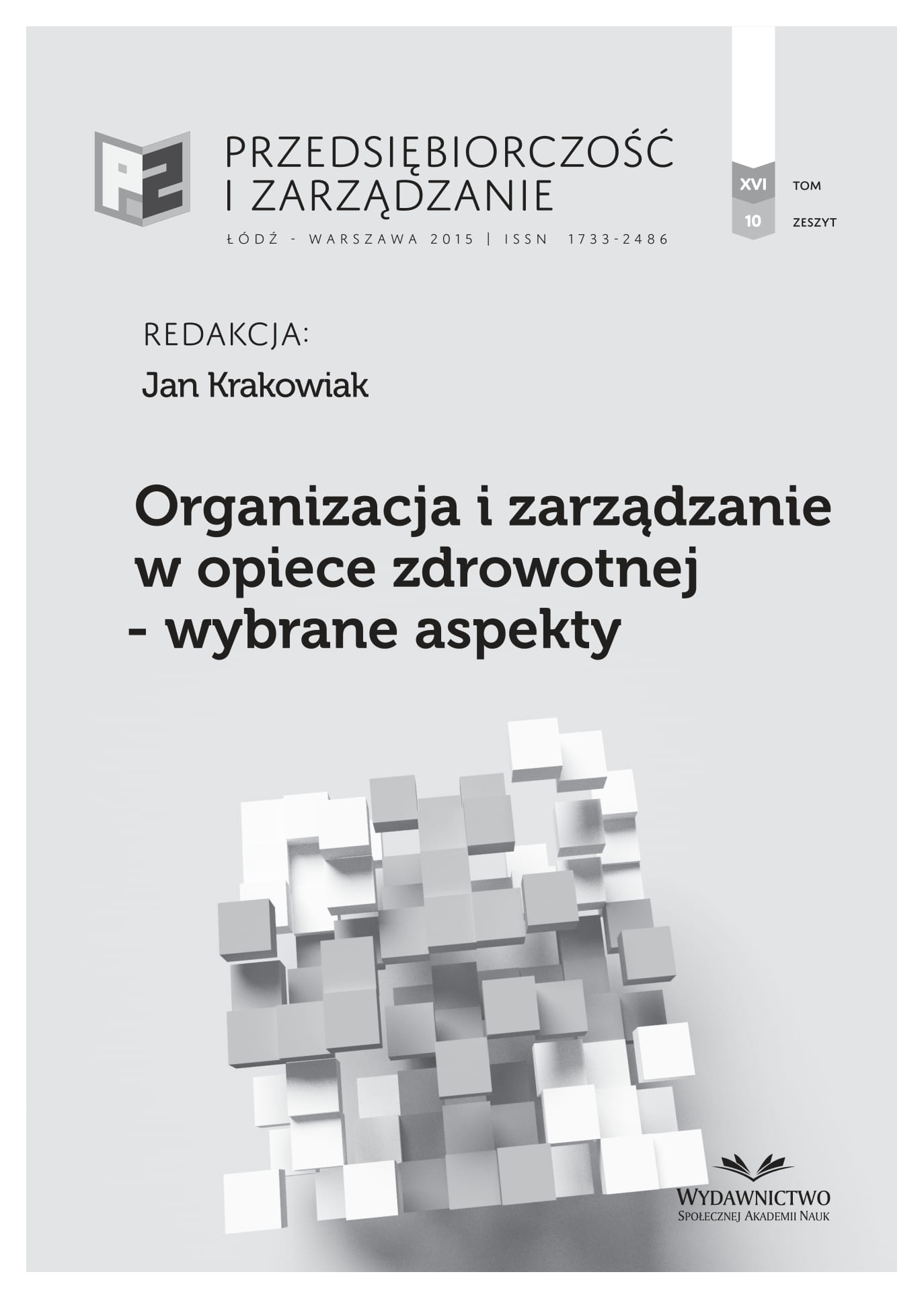 Research on the quality of hospital healthcare services in the  region of Łódź – methodology and results Cover Image