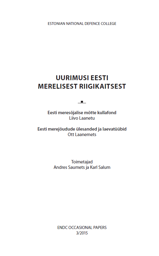 THE GOLD MINE OF ESTONIAN NAVAL THOUGHT Cover Image