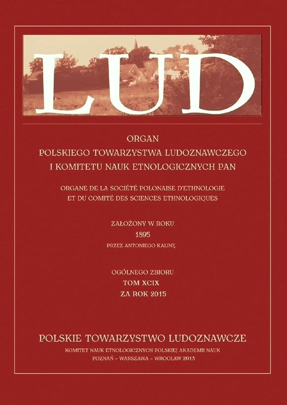 PLENARY MEETING OF THE COMMITTEE OF ETHNOLOGICAL SCIENCES, POLISH ACADEMY OF SCIENCES, WARSAW, 4 JUNE 2014 Cover Image