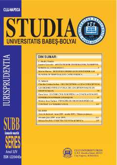 REGULATING THE ABSOLUTE INCOMPATIBILITY OF THE JUDGE IN THE NEW CIVIL PROCEDURE CODE. THEORETICAL AND CASE-LAW-RELATED ANALYSIS Cover Image