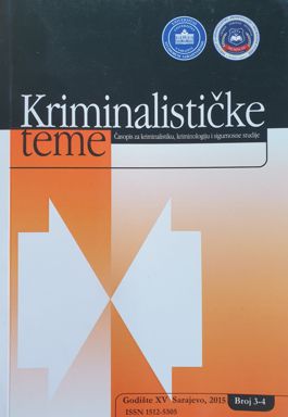 DETERMINANTS OF POLICE INTERROGATION WITHIN THE PRACTICE OF THE MINISTRY OF INTERNAL AFFAIRS OF CENTRAL BOSNIA CANTON Cover Image