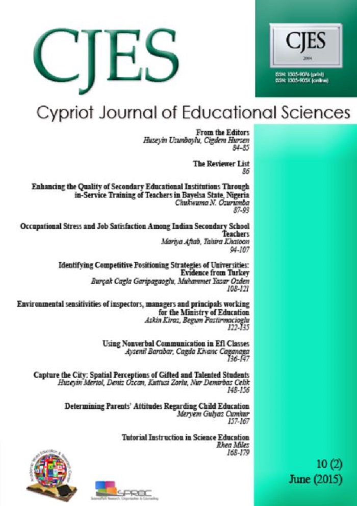 Using Nonverbal Communication in Efl Classes