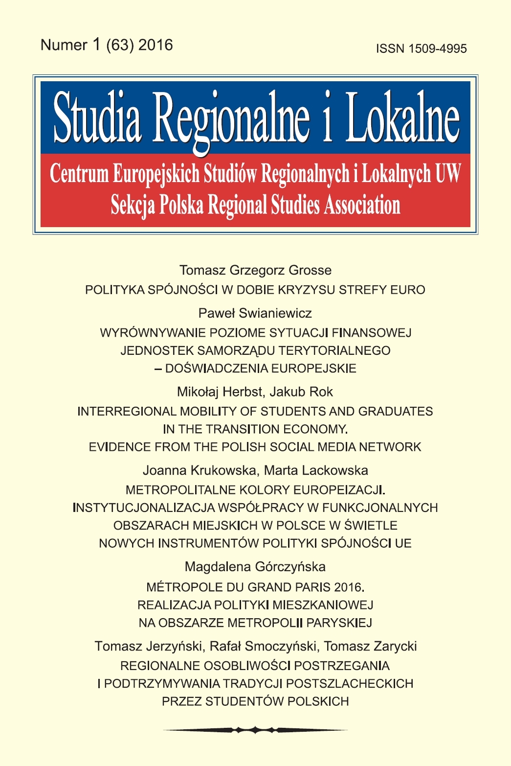 Regional peculiarities in the functioning and perception of old noble traditions among Polish students Cover Image