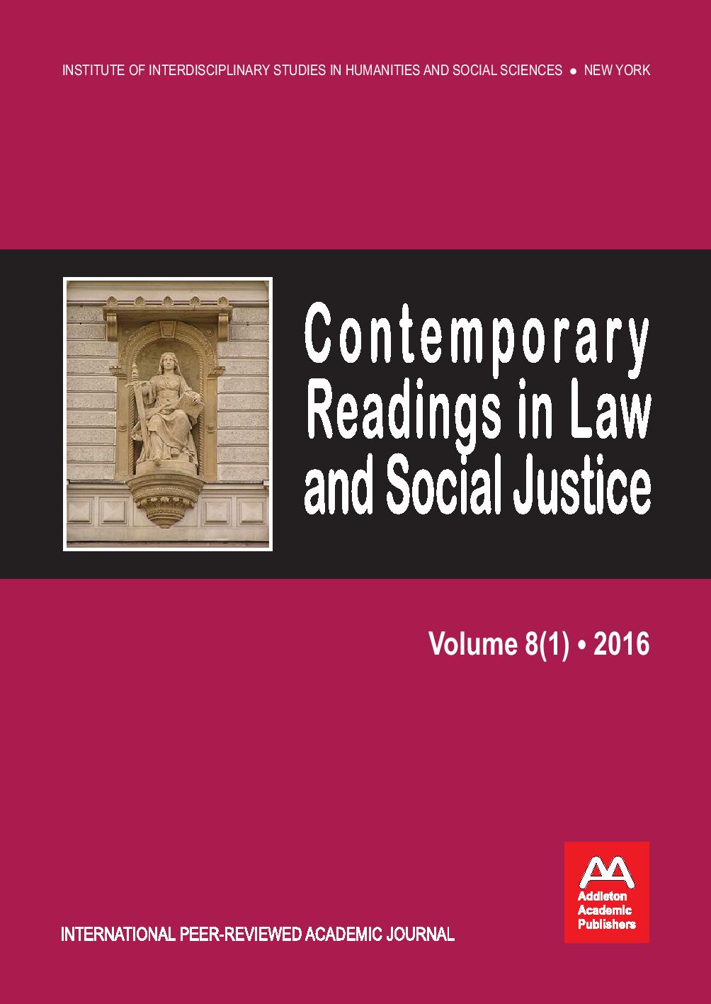 ACCESS TO JUSTICE SYSTEM AS AN EFFECTIVE ENJOYMENT OF HUMAN RIGHTS: CHALLENGES FACED BY ROMA MINORITY IN ALBANIA Cover Image