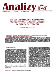 Children „taken” from their parents: the reasons for putting children in alternative care in Poland Cover Image