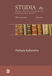 The role of local self-government in financial support for cultural policies in Poland between 1990 and 2015 Cover Image