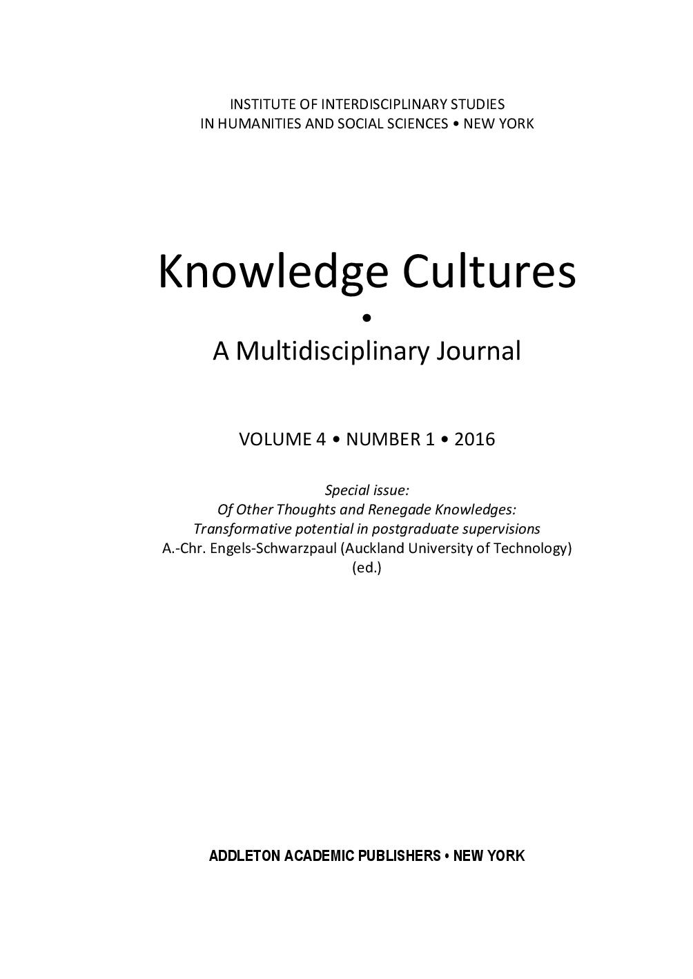 MOBILISING INDIGENOUS AND NON-WESTERN THEORETIC-LINGUISTIC KNOWLEDGE IN DOCTORAL EDUCATION Cover Image