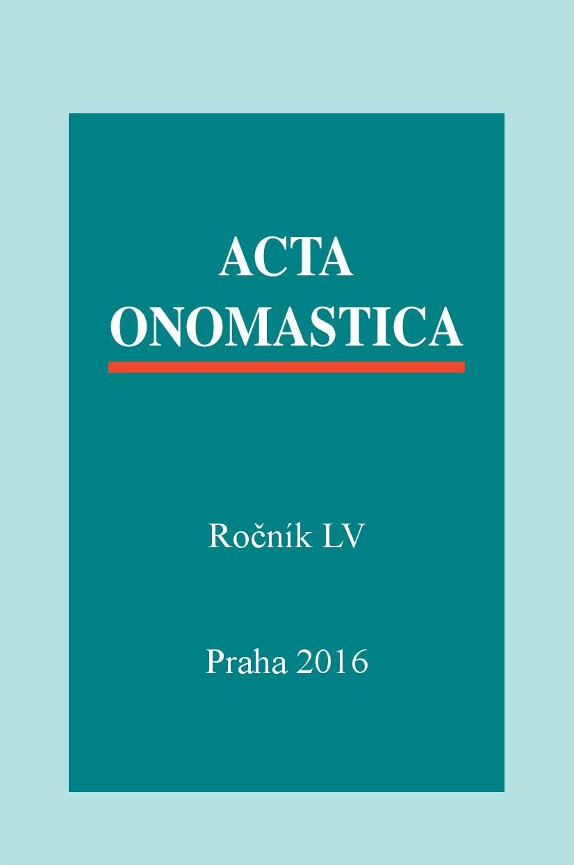 Slovak Anoikonyms (Minor Place-Names) in Vanyarc (Hungary) Cover Image
