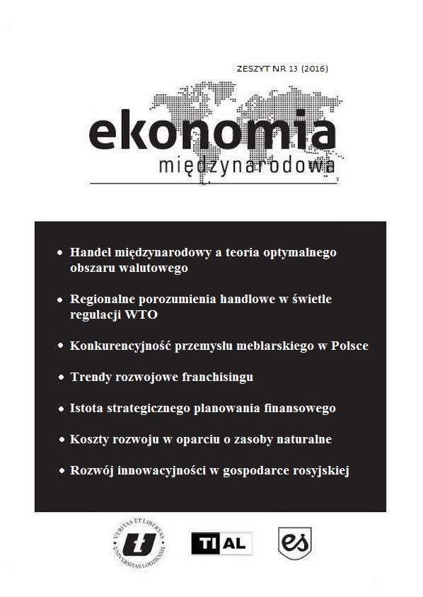 The furniture industry in Poland and its international competitive position Cover Image