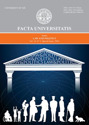 BIBLIOGRAPHY OF PAPERS PUBLISHED IN THE JOURNAL FACTA UNIVERSITATIS, SERIES LAW AND POLITICS (1997–2015) Cover Image