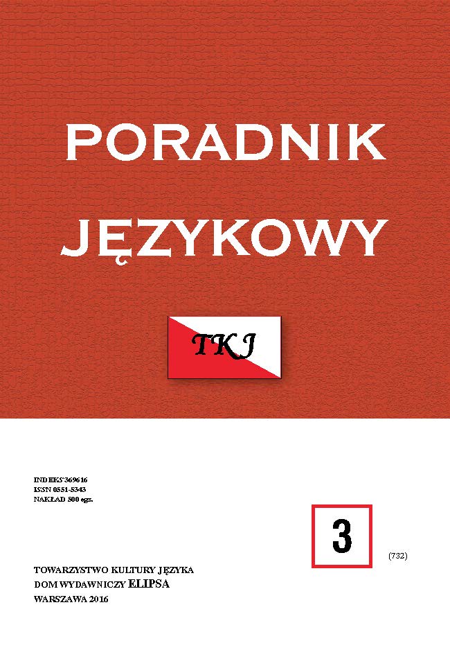 The history of „Poradnik Językowy” („The Linguistic Guide”)
1901–1939 Cover Image
