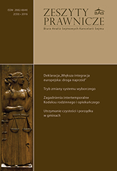 On intertemporal problems associated with the entry into force of Article 119 [1a] of the Family and Guardianship Code: Cover Image