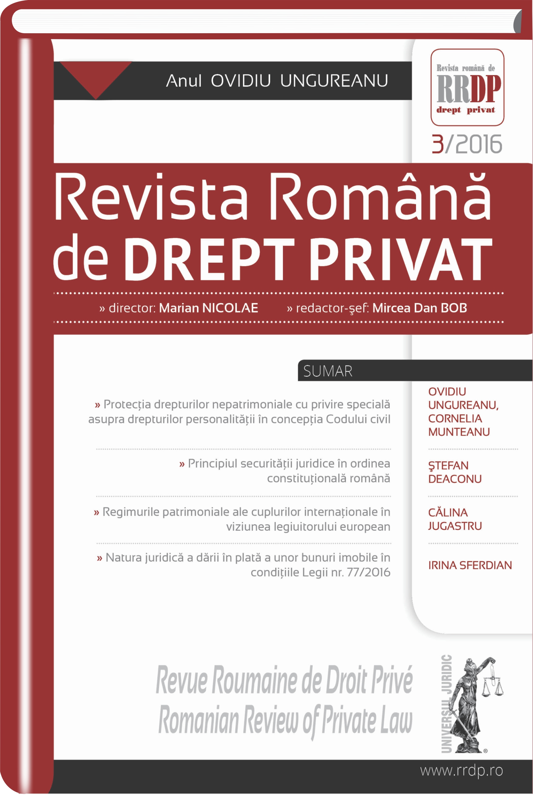 Principle of legal security in the Romanian constitutional order Cover Image