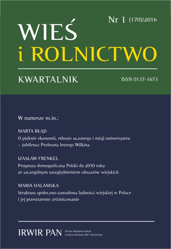 Struktura społeczno-zawodowa ludności wiejskiej w Polsce i jej przestrzenne zróżnicowanie