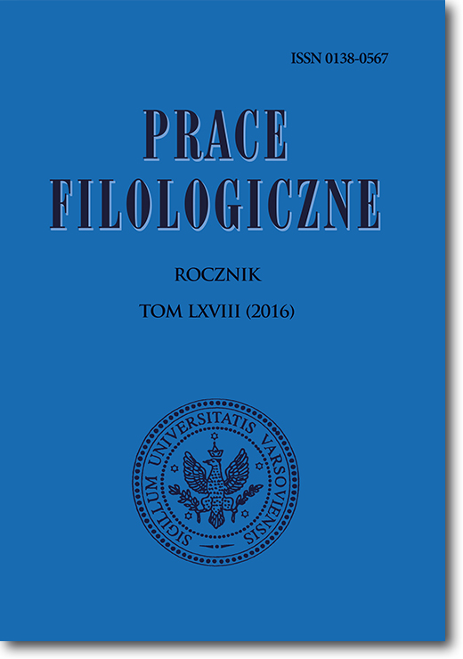 About the Beginnings of Polish Phraseology. The Comparison of Four Editions of the First Polish Phraseological Dictionary Cover Image