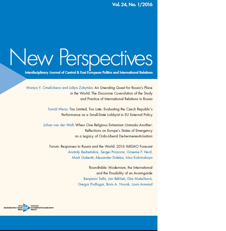 Too Limited, Too Late. Evaluating the Czech Republic’s Performance as a Small-State Lobbyist in EU External Policy Cover Image