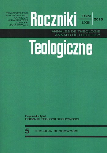 Sprawozdanie z działalności Katedr. Prace dyplomowe obronione w Instytucie Teologii Duchowości Wydziału Teologii KUL oraz inne aktywności w roku 2015