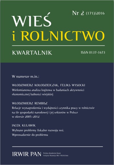 CAUSES AND SYMPTOMS OF PERIPHERALITY OF RURAL AREAS IN POLAND Cover Image