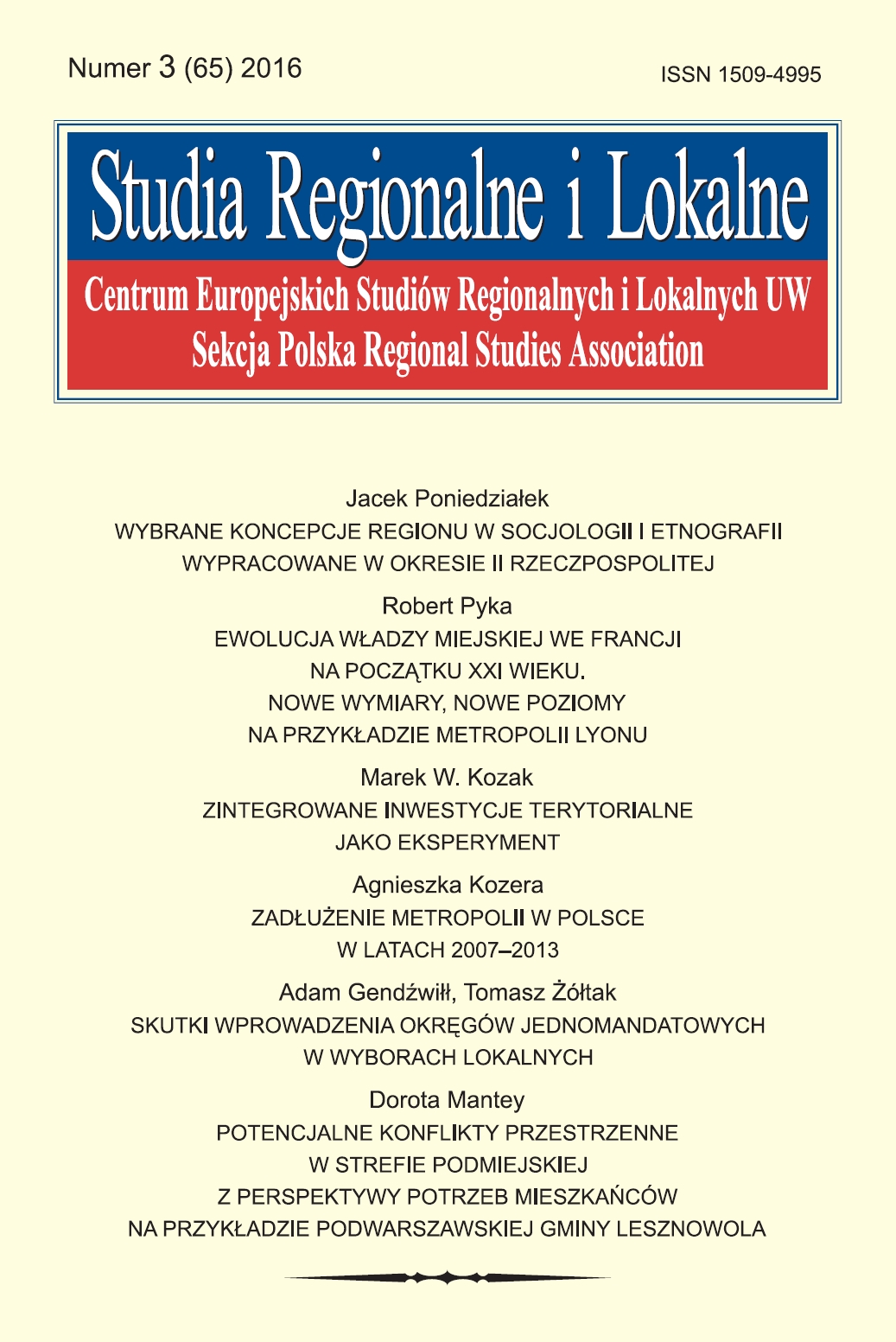 Selected concepts ofregion in sociology and ethnography developed in the Second Republic of Poland Cover Image
