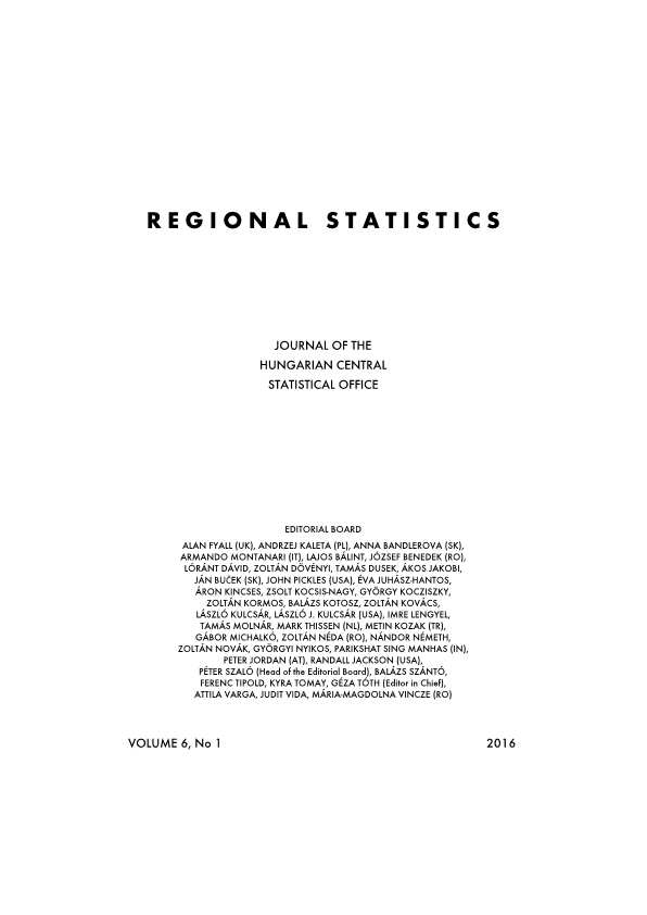 Fuzzy models in regional statistics Cover Image