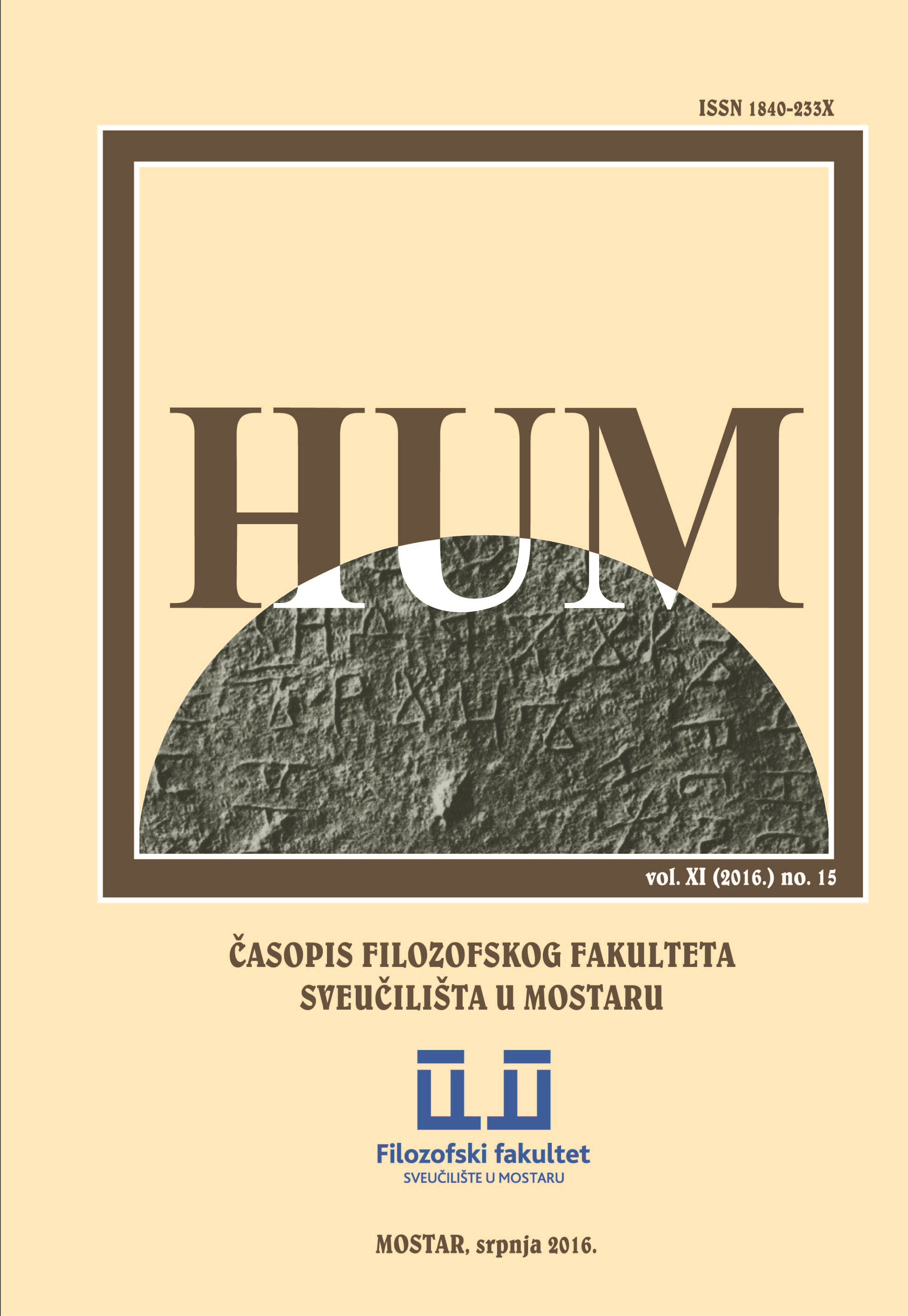 ON LENT IN AUTOCHTHONOUS CROATIAN COMMUNITIES NORTH AND NORTH-EAST FROM CROATIA FROM THE ETHNOLINGUISTIC ASPECT Cover Image