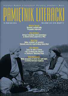 Żeromski and Timetable. The Case of Judym’s Brother’s Wife Cover Image