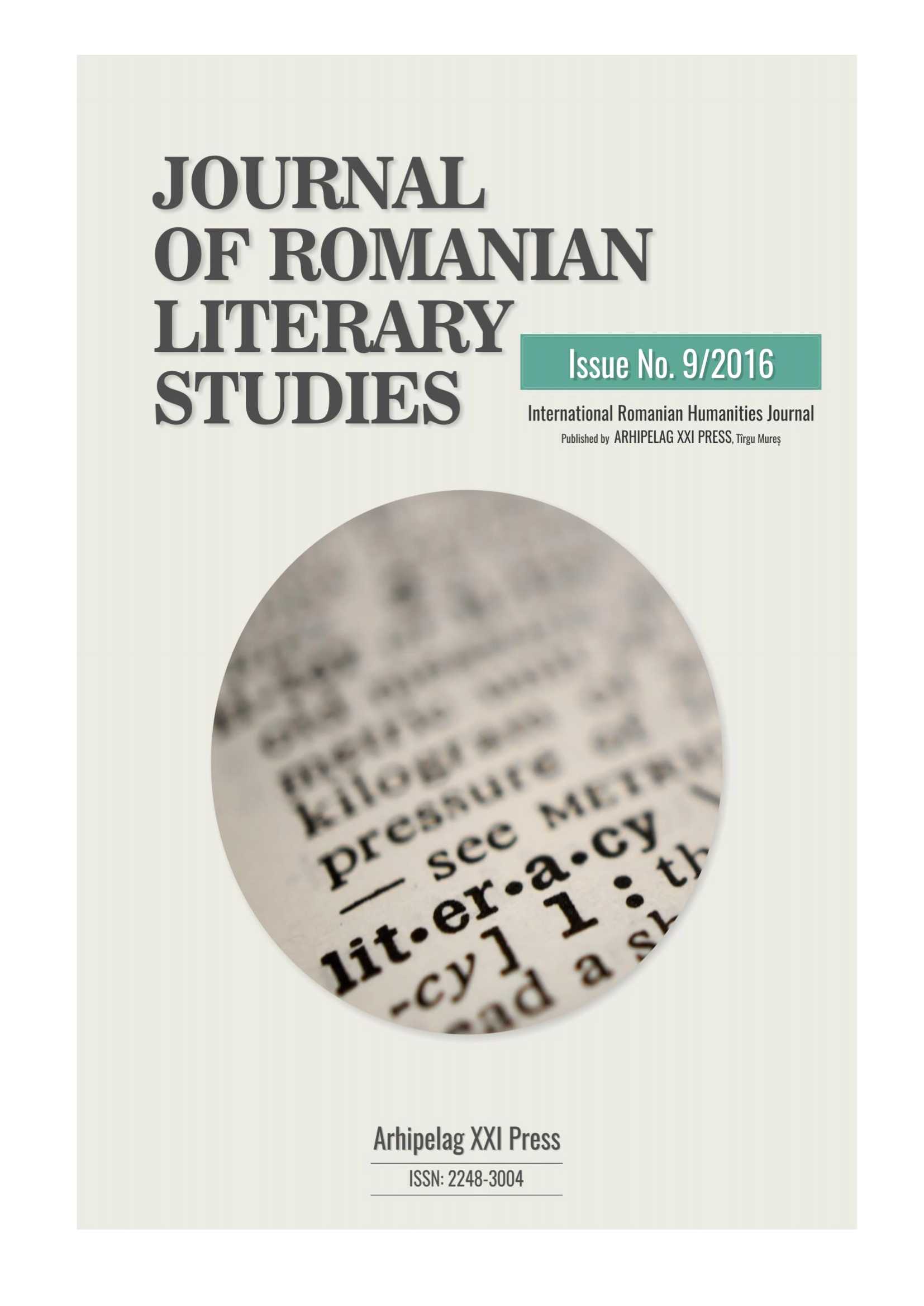 ABOUT PLACES AND THEIR THERAPEUTIC PROPERTIES. PRIMARY TOPONYMS DERIVED FROM NAMES OF PLANTS IN THE ROMANIAN LANGUAGE Cover Image