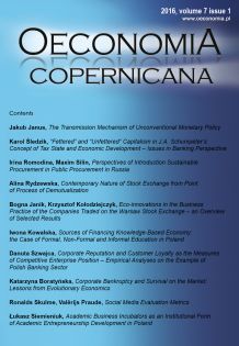 CORPORATE REPUTATION AND CUSTOMER LOYALTY AS THE MEASURES OF COMPETITIVE ENTERPRISE POSITION – EMPIRICAL ANALYSES ON THE EXAMPLE OF POLISH BANKING SECTOR Cover Image