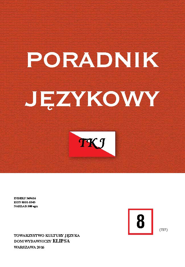 Elusive to. A side note to Derwojedowa and Kopcińska’s paper On non-nominal subjects Cover Image