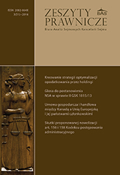 Sejm draft position on case ref. no. SK 37/14 concerning the Act of 17 November 1964 – The Code of Civil Procedure (WPTK-2689/14) Cover Image