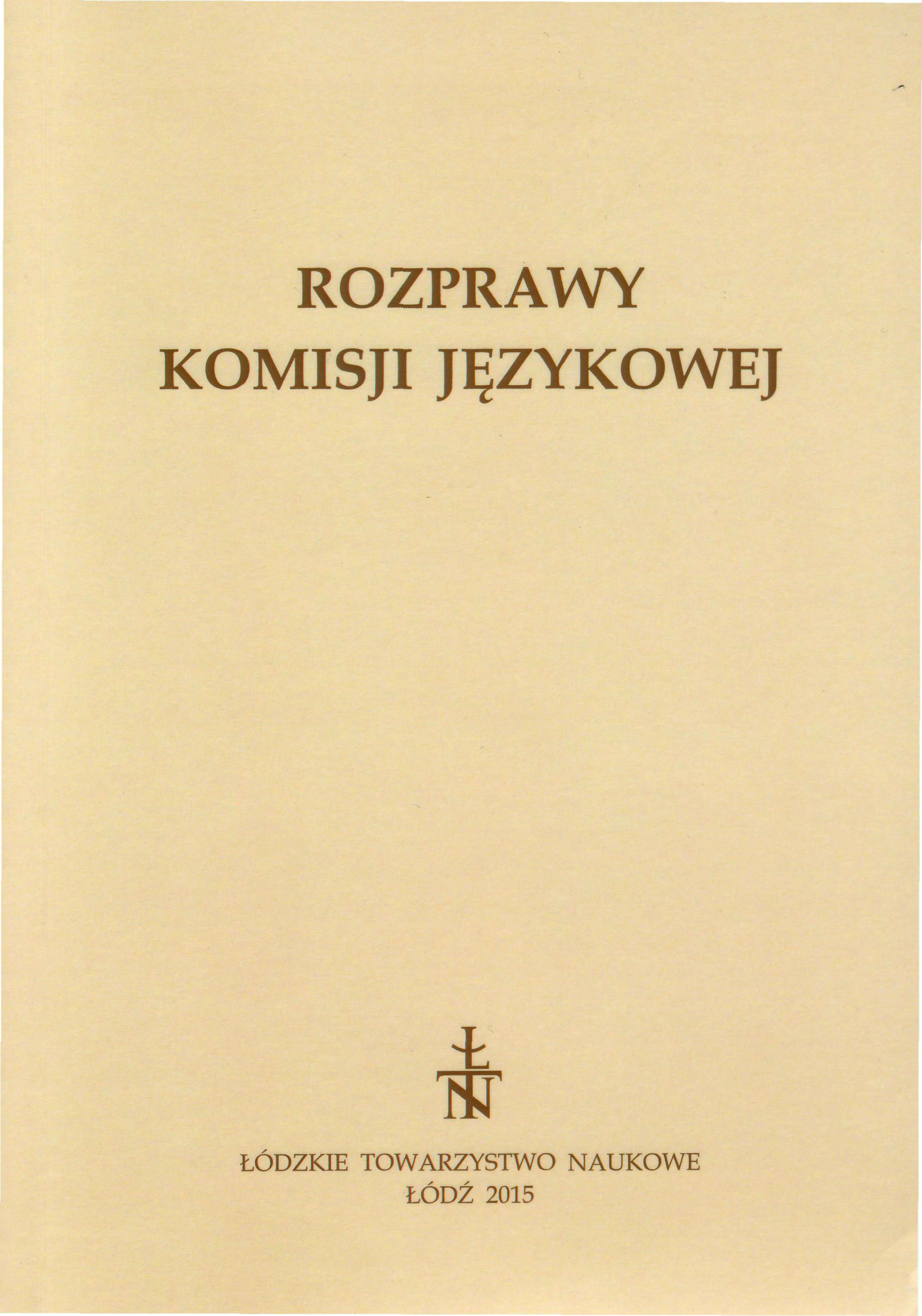 Change – evolution – revolution. About language, norm and methods on the example of genitive government of the Polish verb Cover Image