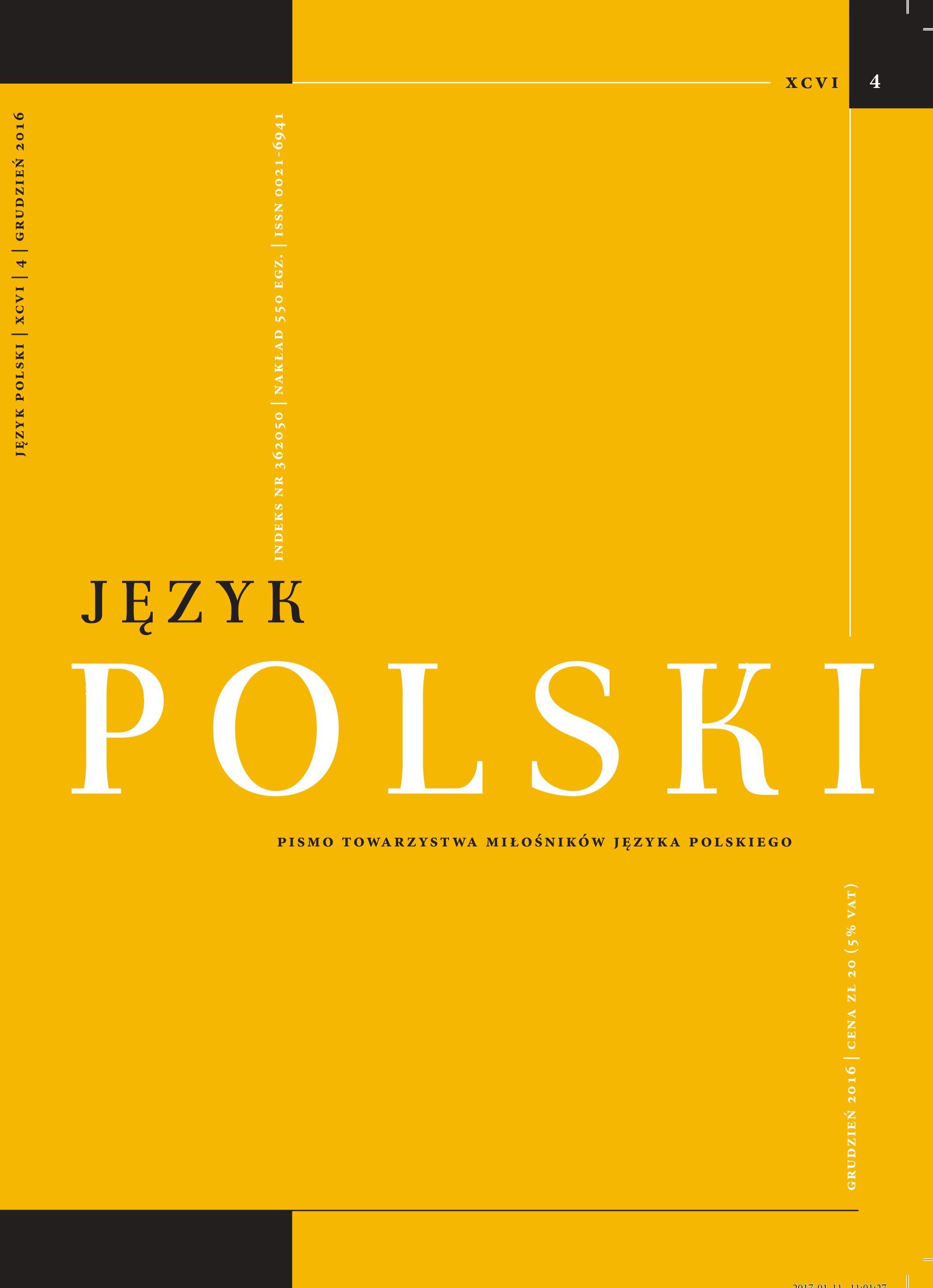 Research perspectives of the history of Polish language in the light of the new edition of "Wybór tekstów z dziejów języka polskiego" (from the point of view of the member of editorial team) Cover Image