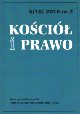 V Ogólnopolska Konferencja Naukowa Kodeks Prawa Kanonicznego w badaniach młodych naukowców, Lublin, 4 czerwca 2016 roku Cover Image