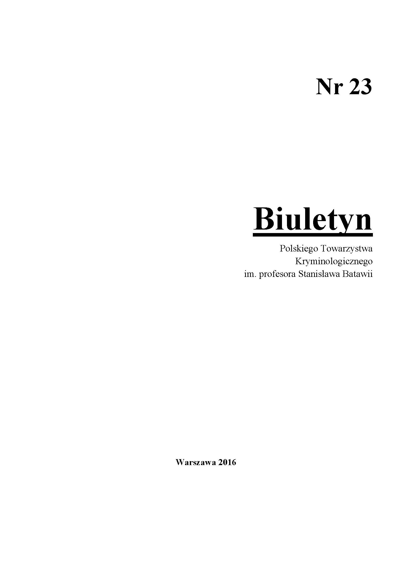 (No) organized crime in Poland - prospects and risks for the justice Cover Image