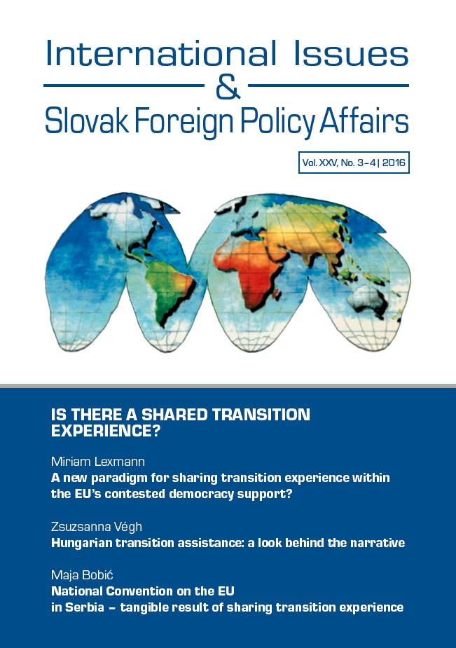 A new paradigm for sharing transition experience within the EU’s contested democracy support? Cover Image