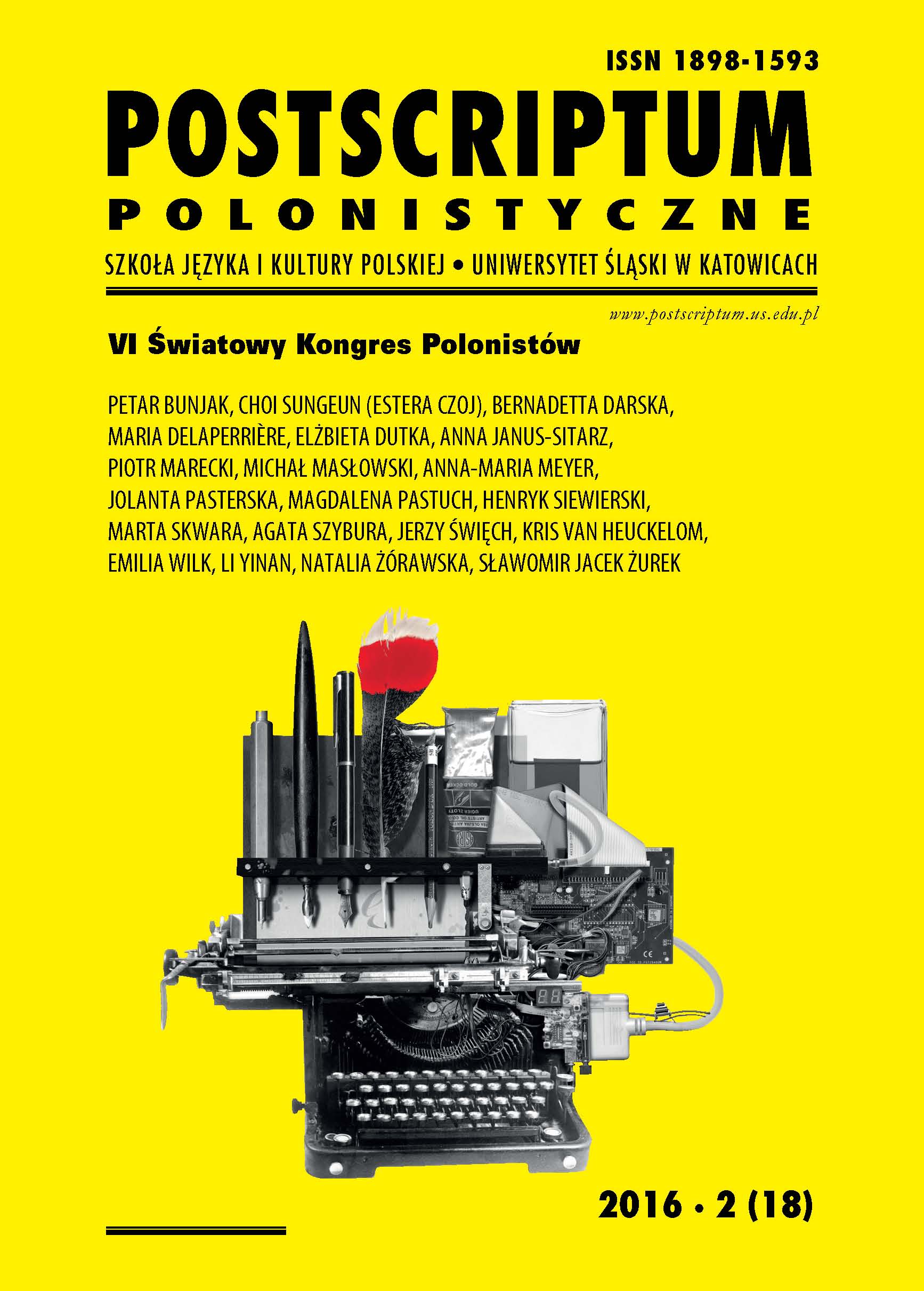 Reviews: Literature as the most important element of culture. Review of Ryszard Koziołek’s book: „Dobrze się myśli literaturą” Cover Image