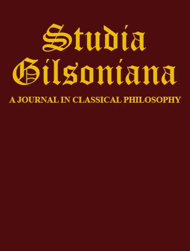 Étienne Gilson’s Existential Interpretation of Thomas Aquinas’ Concept of Being Cover Image