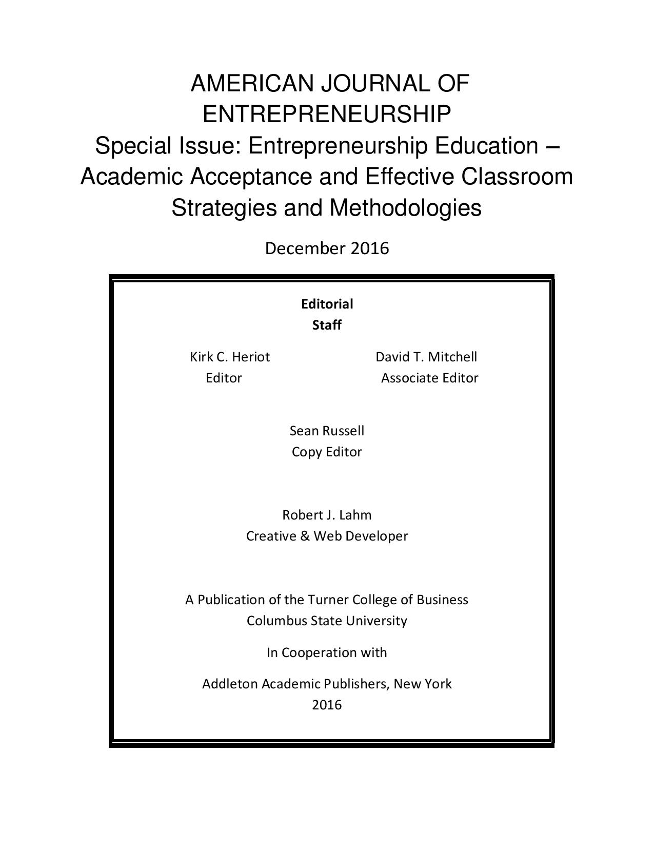 The Crossroads of Social Entrepreneurship, Community Engagement, and Learning Communities Cover Image