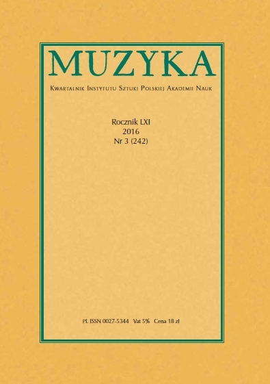 „Kyrie paschale” in Polish Organ Tablatures from the First Half of the 16th Century – Problems of Style and Attribution Cover Image