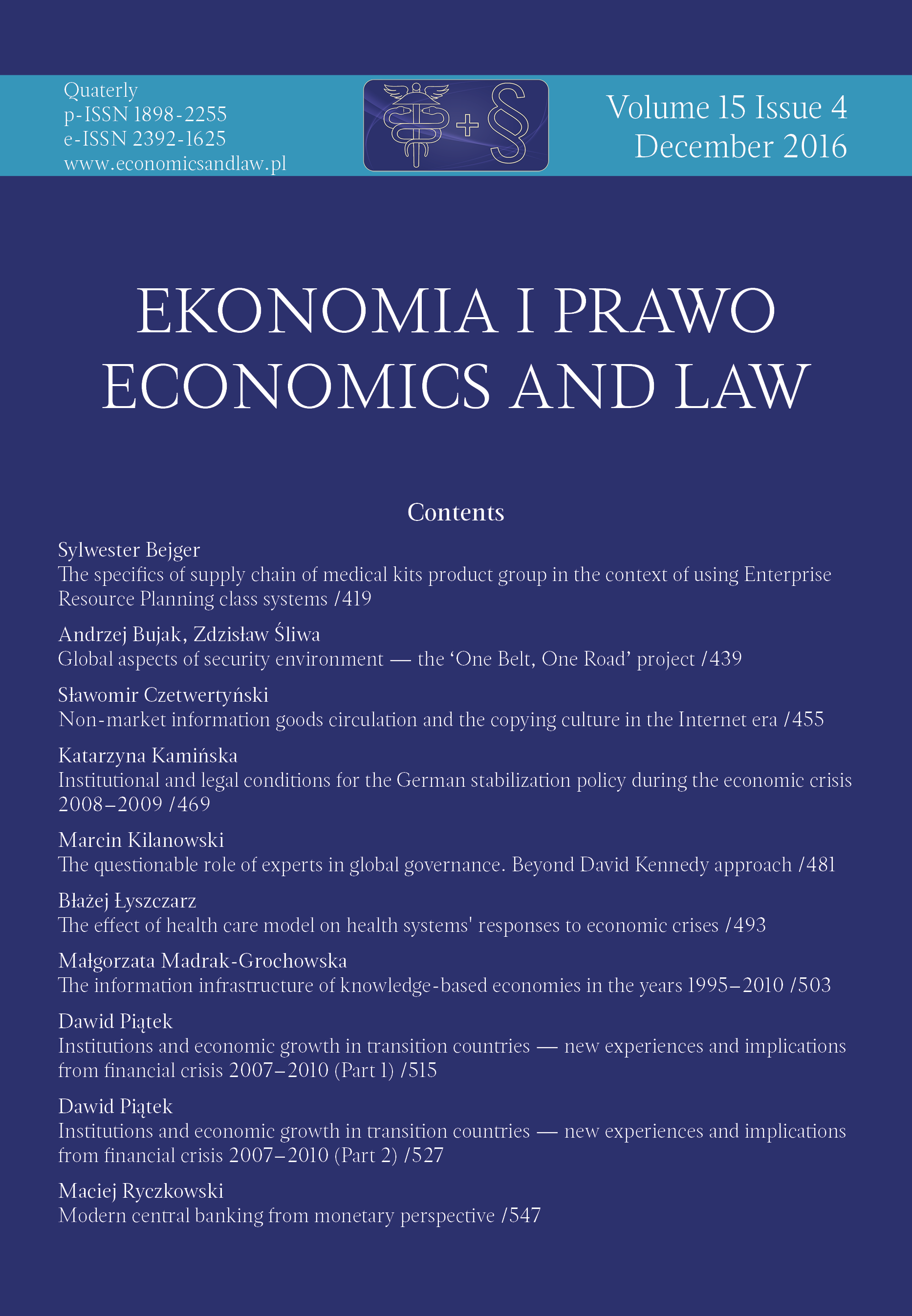 Institutional and legal conditions for the German stabilization policy during the economic crisis 2008–2009 Cover Image