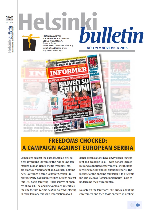 Freedoms Choked: A Campaign Against European Serbia Cover Image