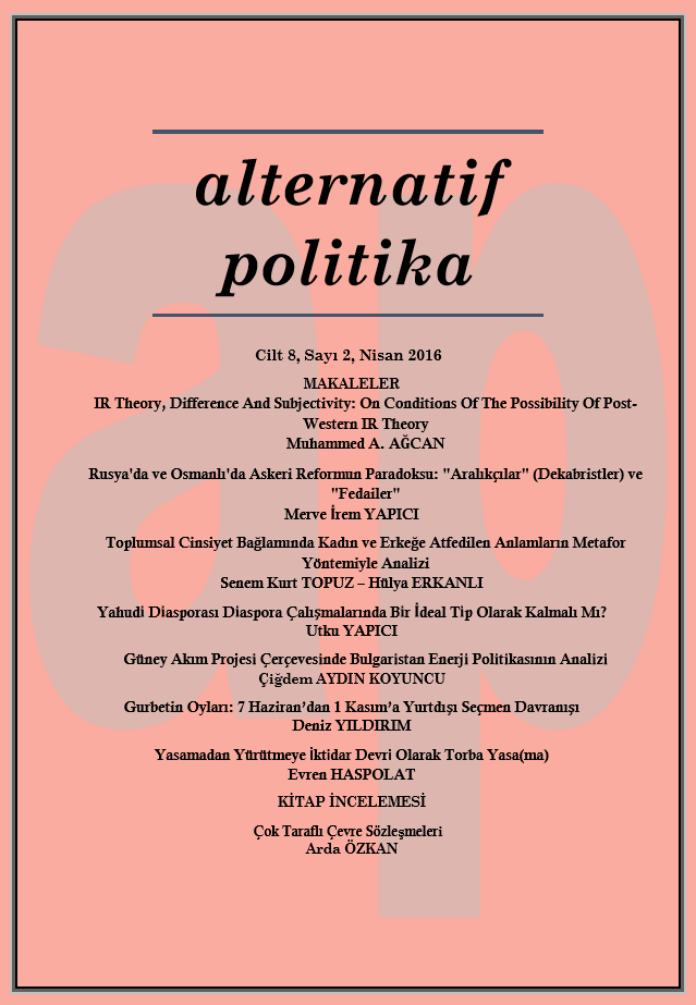 Rusya'da ve Osmanlı'da Askeri Reformun Paradoksu: "Aralıkçılar" (Dekabristler) ve "Fedailer"