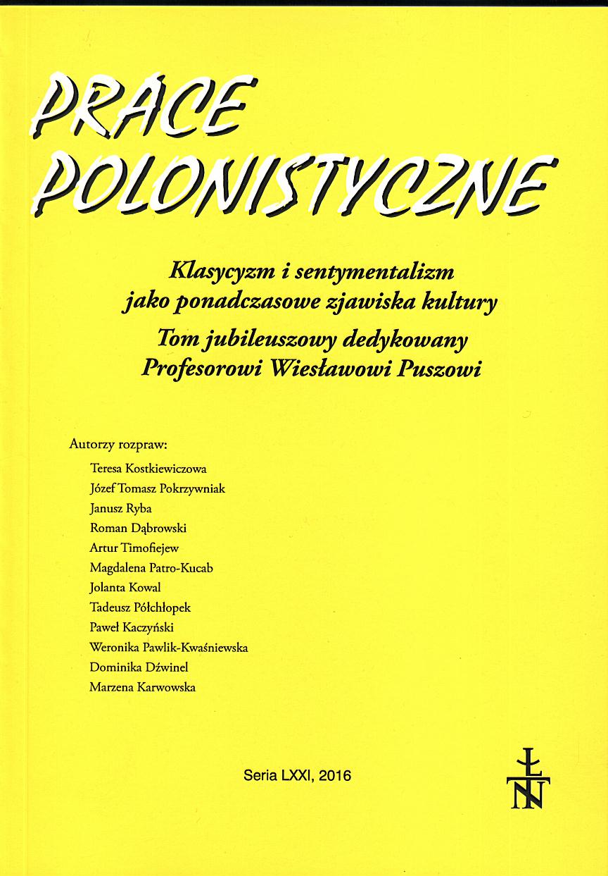 Tradycja oświecenia stanisławowskiego na łamach „Dziennika Wileńskiego” z lat 1815–1830