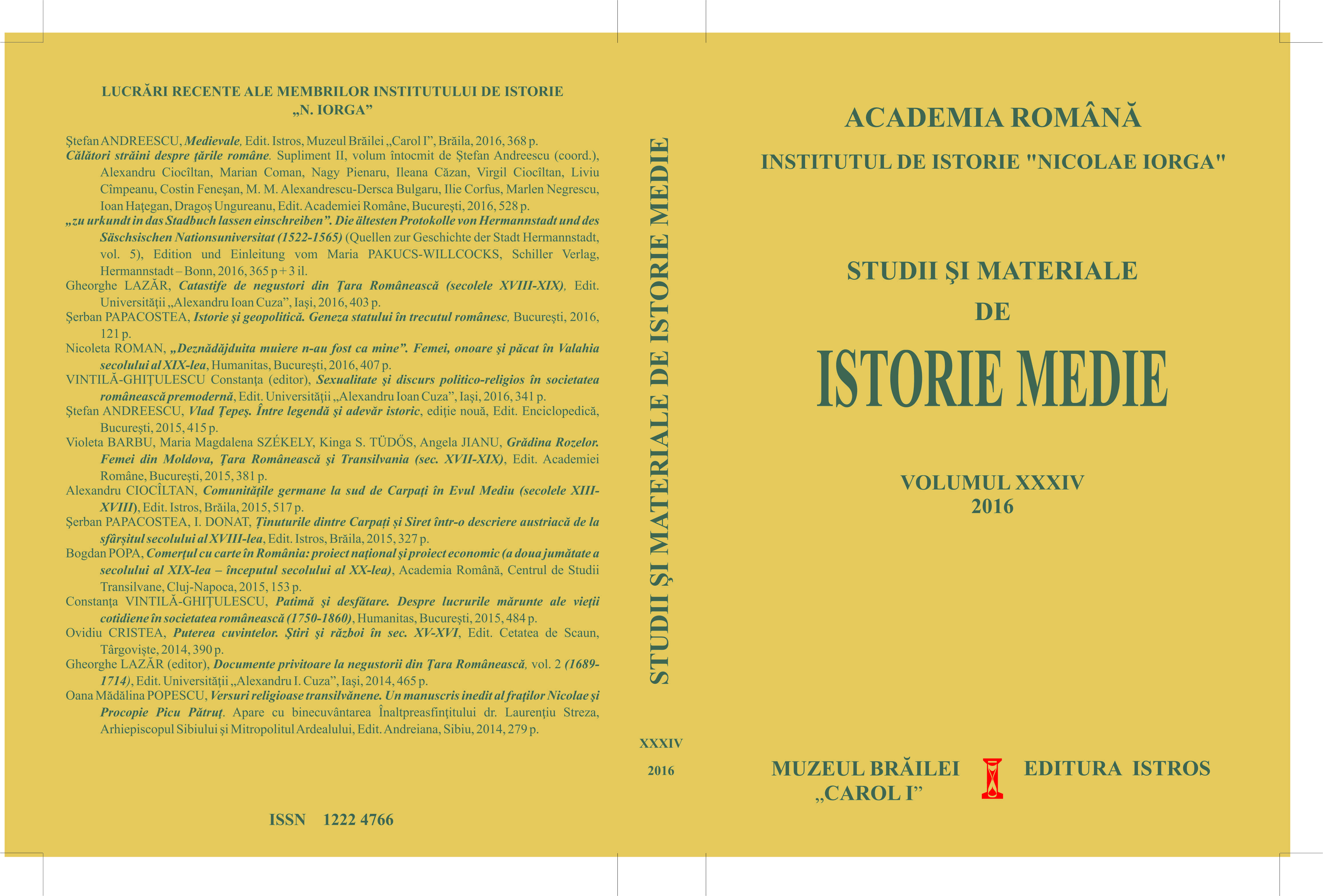 SPONTANEOUS AND ORGANIZED MIGRATIONS IN THE HINTERLAND OF ZARA (ZADAR) AT THE MIDDLE OF THE 16th CENTURY. THE CASE OF THE ISTRIAN MORLACHS Cover Image