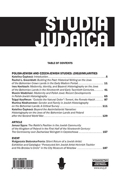 Modernity and Polish Jews: Recent Developments in Polish-Jewish Historiography Cover Image