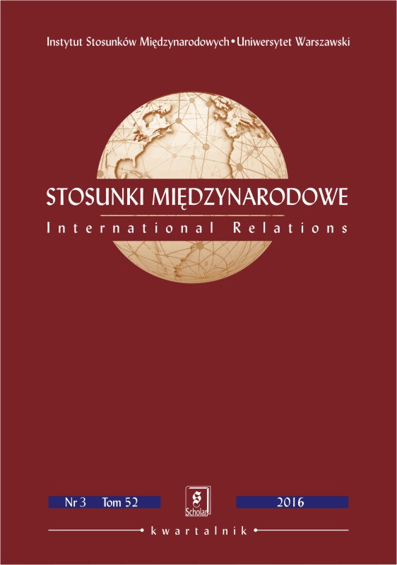 REPORT ON THE CONFERENCE TITLED “POLITYKA ZAGRANICZNA POLSKI W ZMIENIAJĄCYM SIĘ ŁADZIE MIĘDZYNARODOWYM” [POLISH FOREIGN POLICY IN THE CHANGING INTERNATIONAL ORDER], CHĘCINY, 12–13 MAY 2016 Cover Image