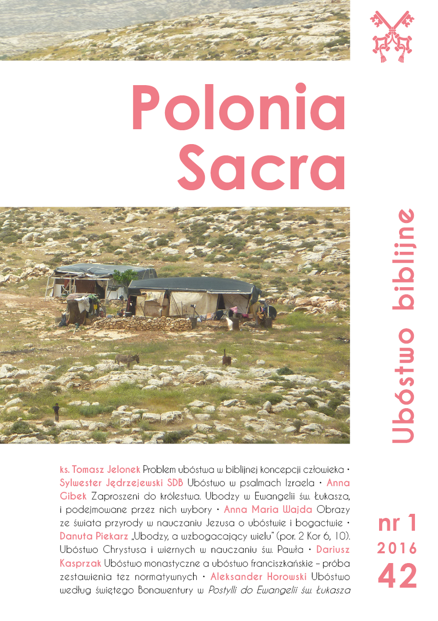 Monastic Poverty and Franciscan Poverty – an Attempt to Juxtapose of the Normative Theses Cover Image